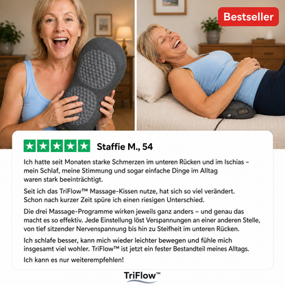 Tanui Triflow Massagekissen – Bedienung über die Tasten am Kabel