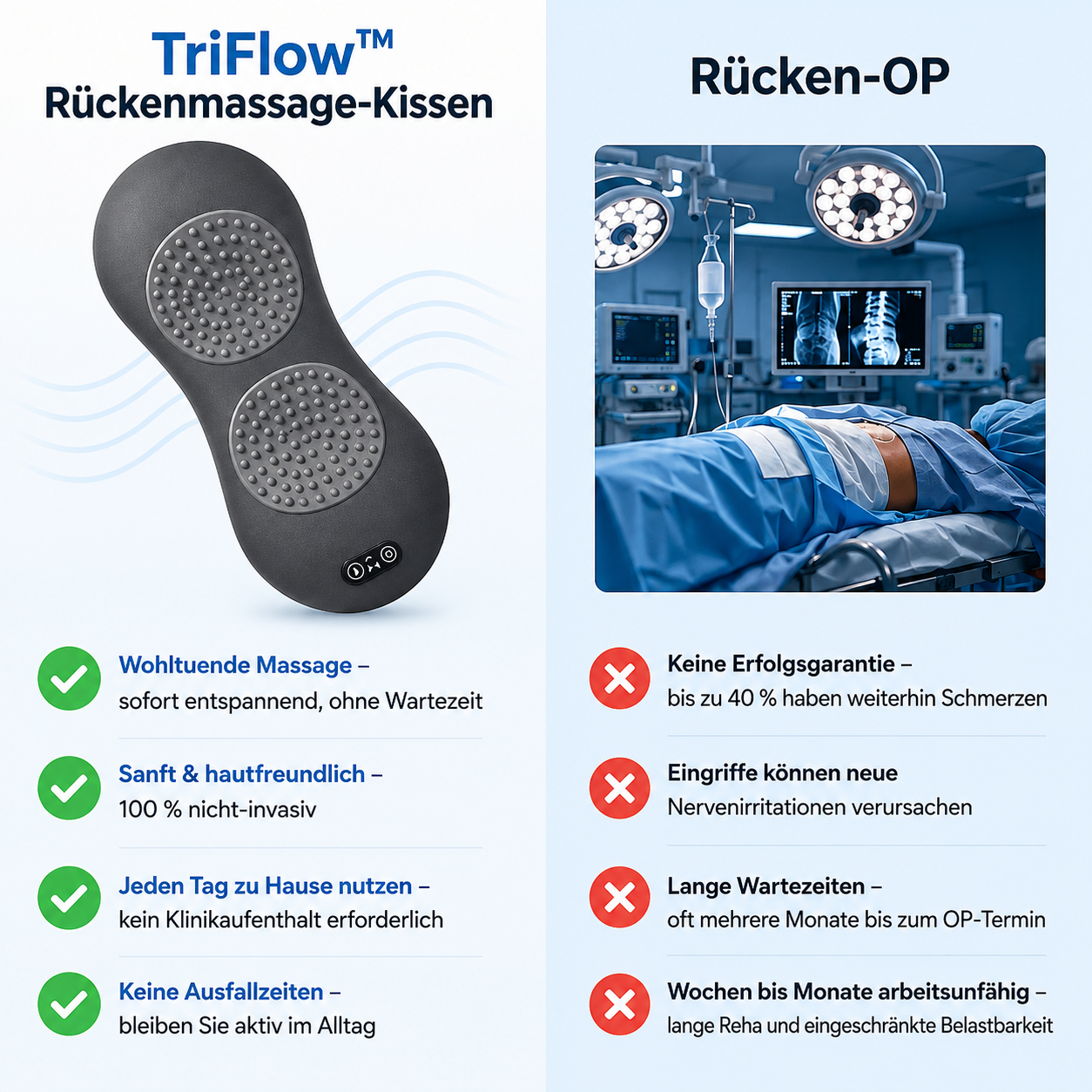 Tanui Triflow Massagekissen – Maße und Größe
