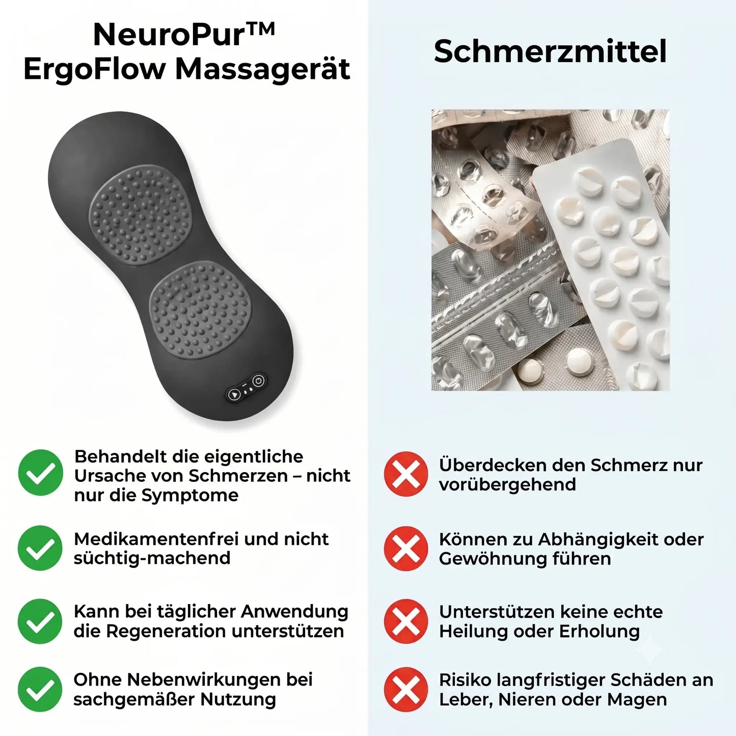 Tanui Triflow 3 Zonen Massagekissen mit Wärmefunktion