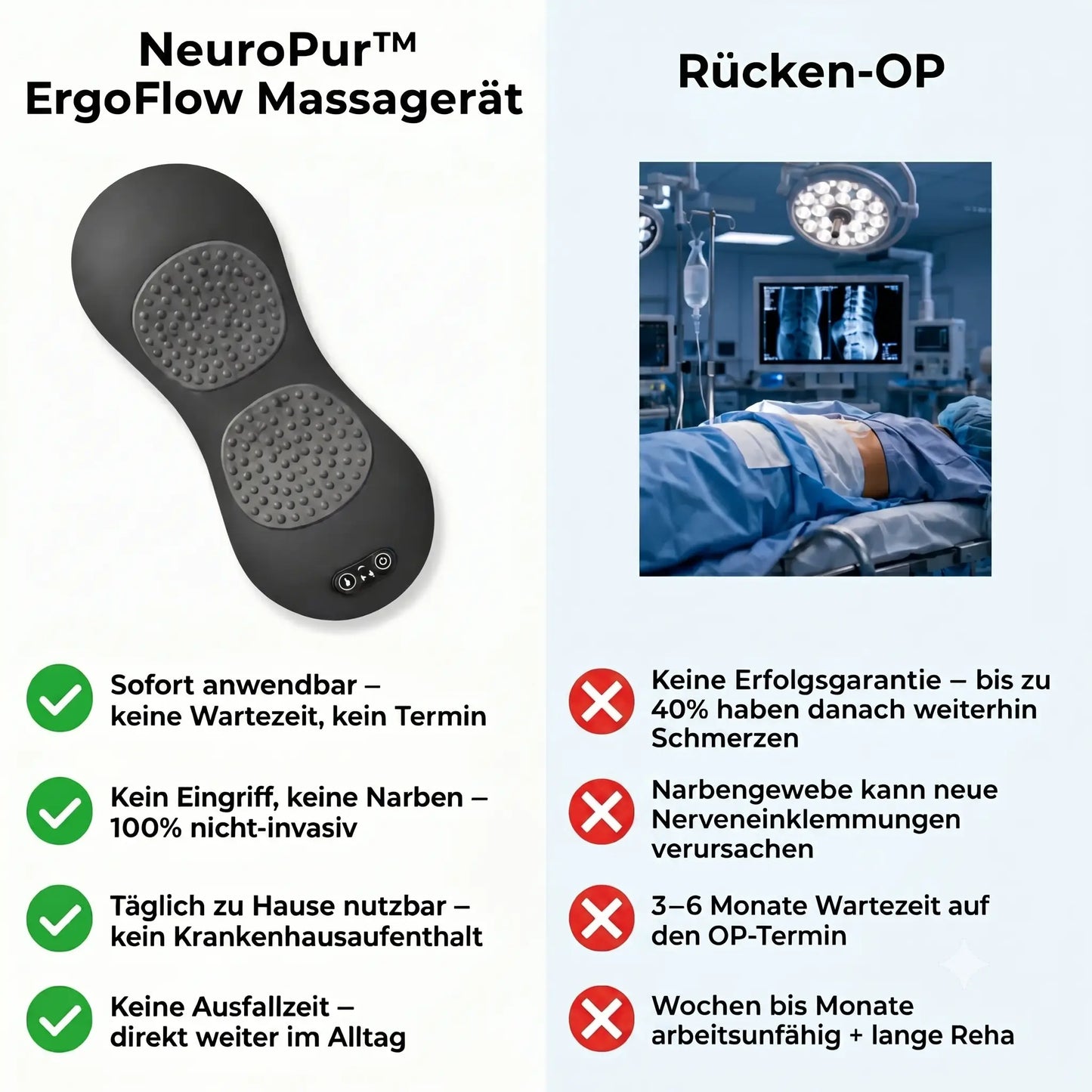 Tanui Triflow 3 Zonen Massagekissen mit Wärmefunktion