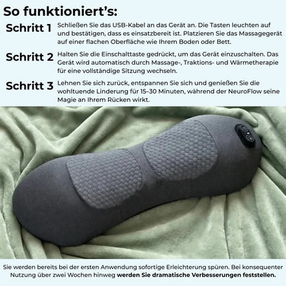 Tanui Triflow 3 Zonen Massagekissen mit Wärmefunktion